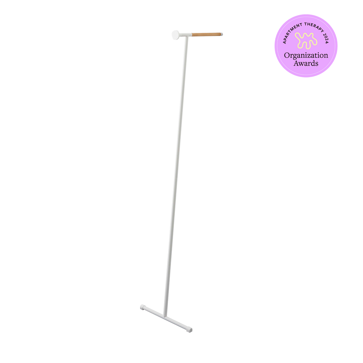 Leaning Clothes Hanger (64" H)  - Steel + Wood from Yamazaki Home
