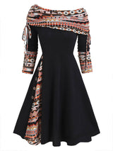 Cinched Striped Flare Dress From Kawaii Stop