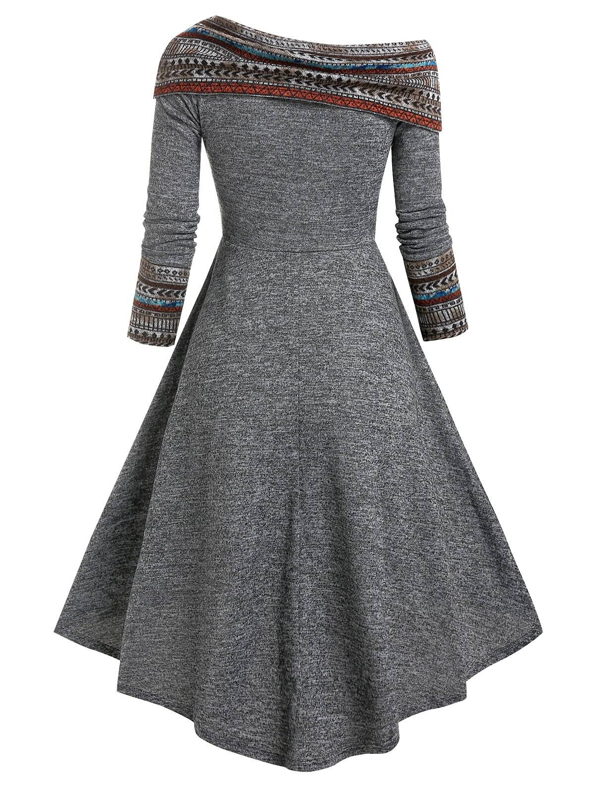 Cinched Striped Flare Dress From Kawaii Stop