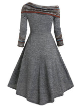 Cinched Striped Flare Dress From Kawaii Stop