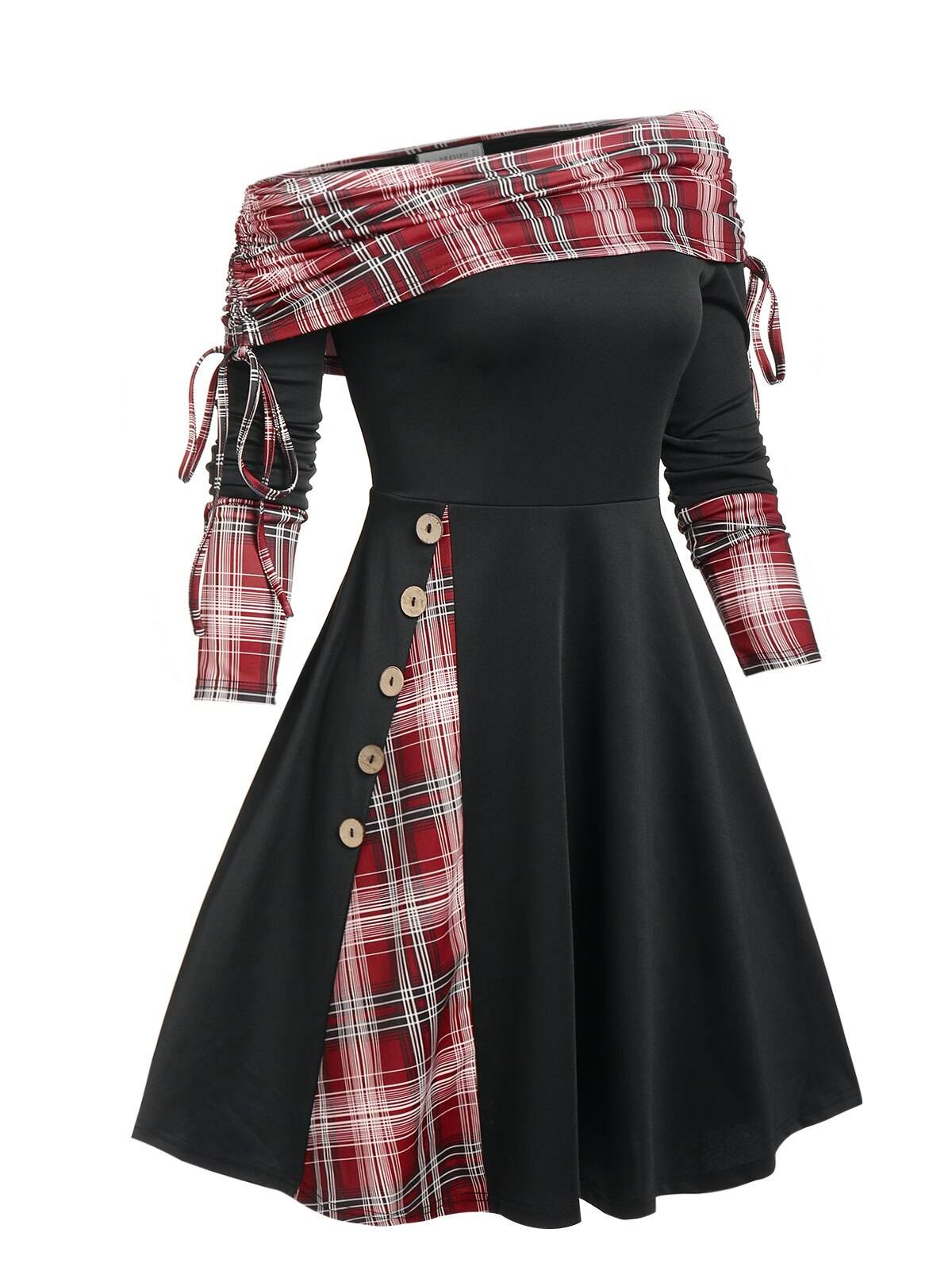 Cinched Striped Flare Dress From Kawaii Stop