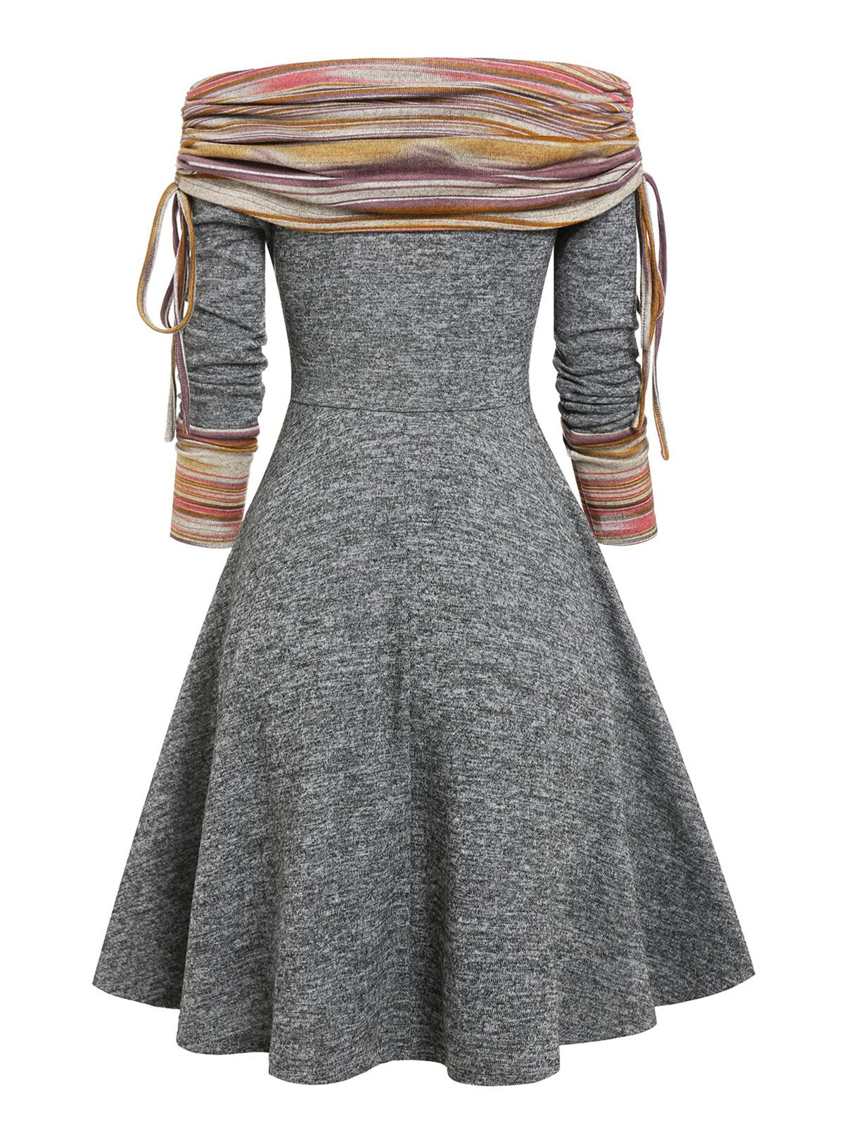Cinched Striped Flare Dress From Kawaii Stop