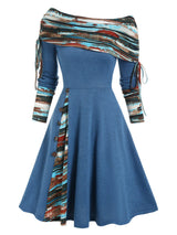 Cinched Striped Flare Dress From Kawaii Stop