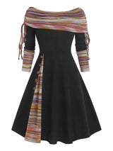 Cinched Striped Flare Dress From Kawaii Stop