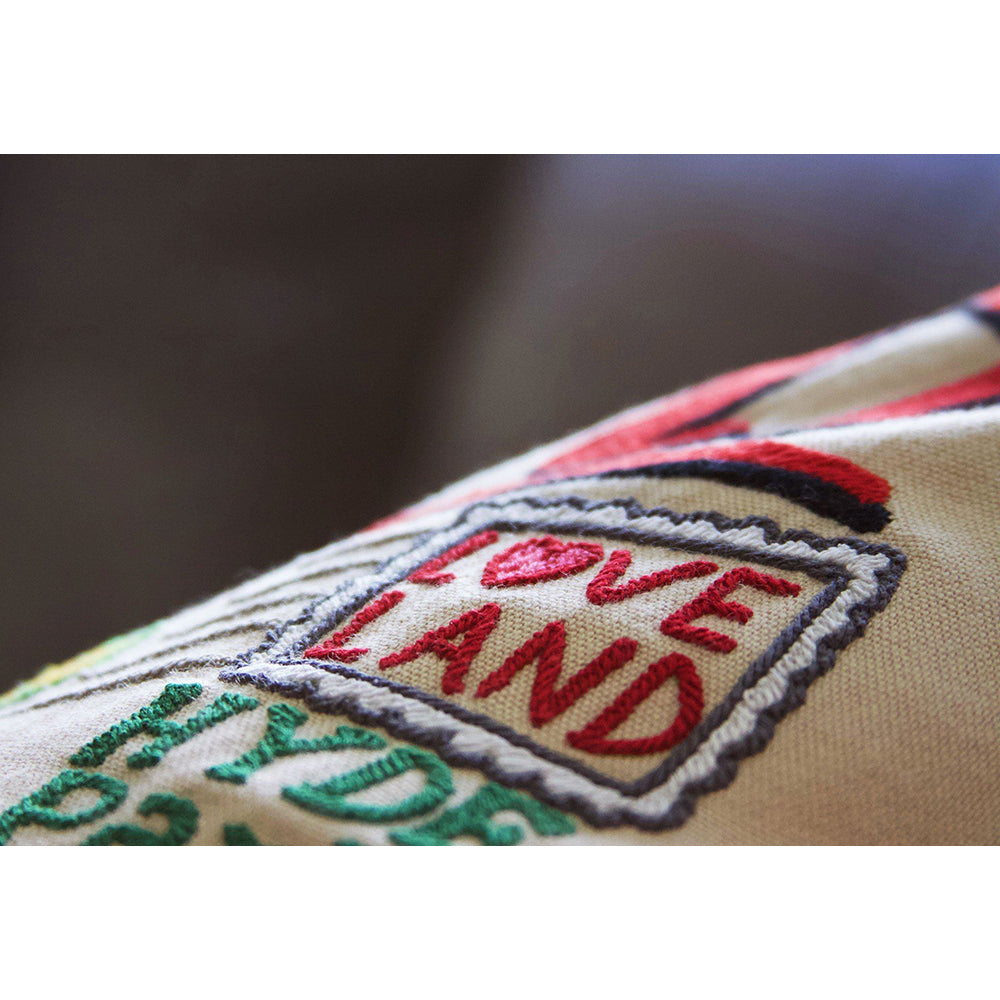 Cincinnati Hand-Embroidered Pillow from Quirks!