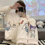 Hello Kitty Kuromi My Melody Cinnamoroll Flannel Pajamas From Kawaii Stop