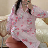 Hello Kitty Kuromi My Melody Cinnamoroll Flannel Pajamas From Kawaii Stop