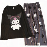 Hello Kitty Kuromi My Melody Cinnamoroll Flannel Pajamas From Kawaii Stop