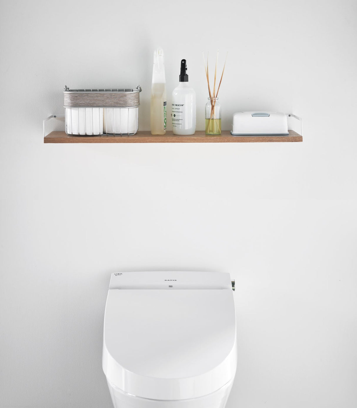 Wall-Mounted Shelf (3" H)  - Wood from Yamazaki Home
