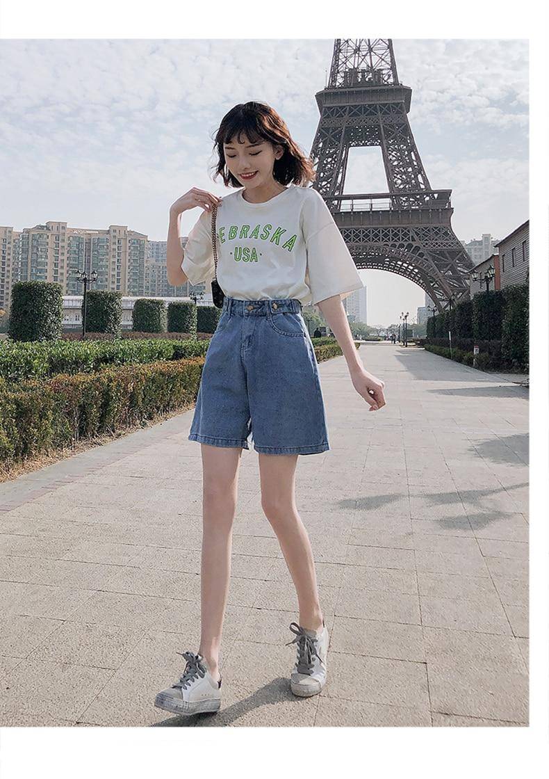 Classic Harajuku Jean Shorts From Kawaii Stop