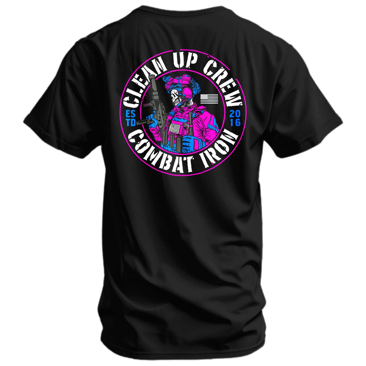 Clean up Crew Operator Skull Men's T-Shirt From Combat Iron Apparel