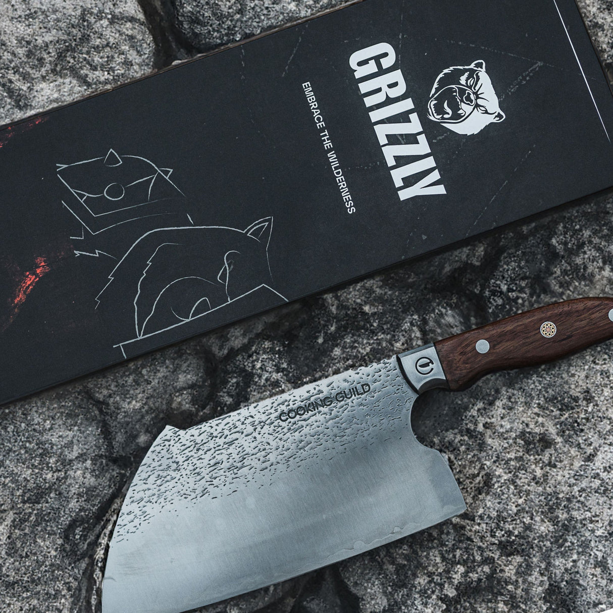 Grizzly Serbian Cleaver | Forged Japanese San Mai Steel From The Cooking Guild