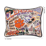 Clemson University Collegiate Hand-Embroidered Pillow from Quirks!