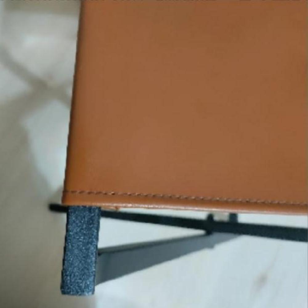 Foldable Metal Suitcase Rack with Genuie Leather from VITAHOME DESIGN LLC