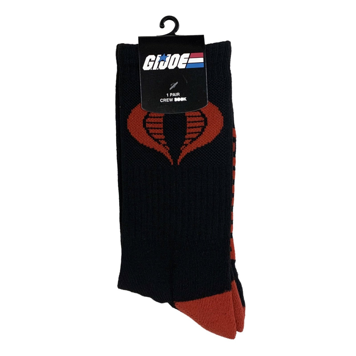 Hasbro G.I. Joe Cobra Symbol Black and Red Crew Socks From Your Favorite T Shirts