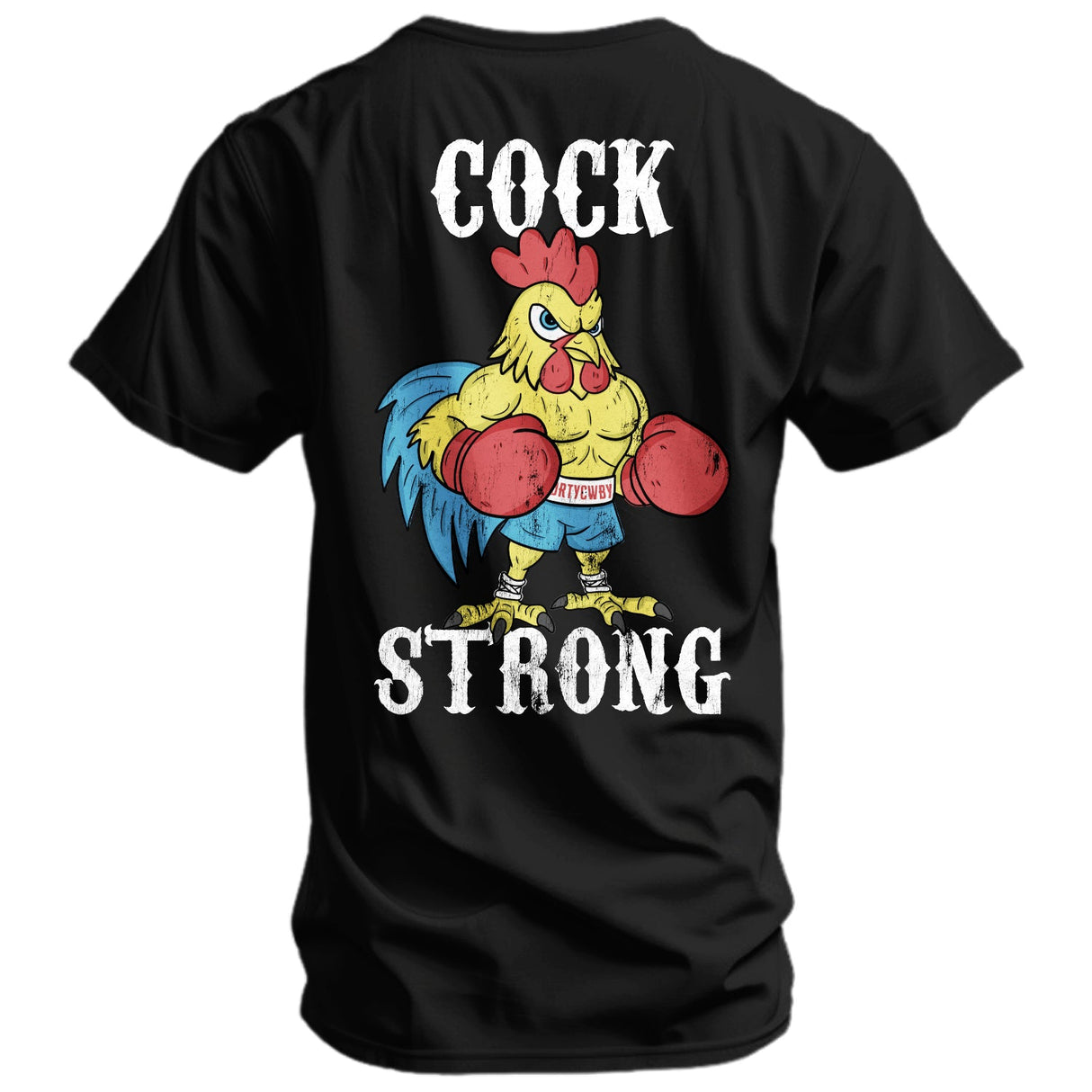 Boxing Chicken C*ck Strong Men's T-Shirt From Combat Iron Apparel