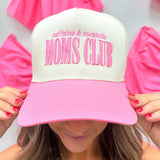 'Caffeine & Cocktails Moms Club' 3D Embroidered Snapback Trucker Hat from United Monograms