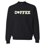 Coffee Heart Letter Patch Crewneck Sweatshirt from United Monograms