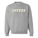 Coffee Heart Letter Patch Crewneck Sweatshirt from United Monograms