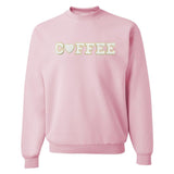 Coffee Heart Letter Patch Crewneck Sweatshirt from United Monograms