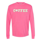 Coffee Heart Letter Patch Long Sleeve T-Shirt from United Monograms