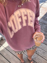 'Coffee' PUFF Cozy Crew from United Monograms