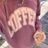 'Coffee' PUFF Cozy Crew from United Monograms