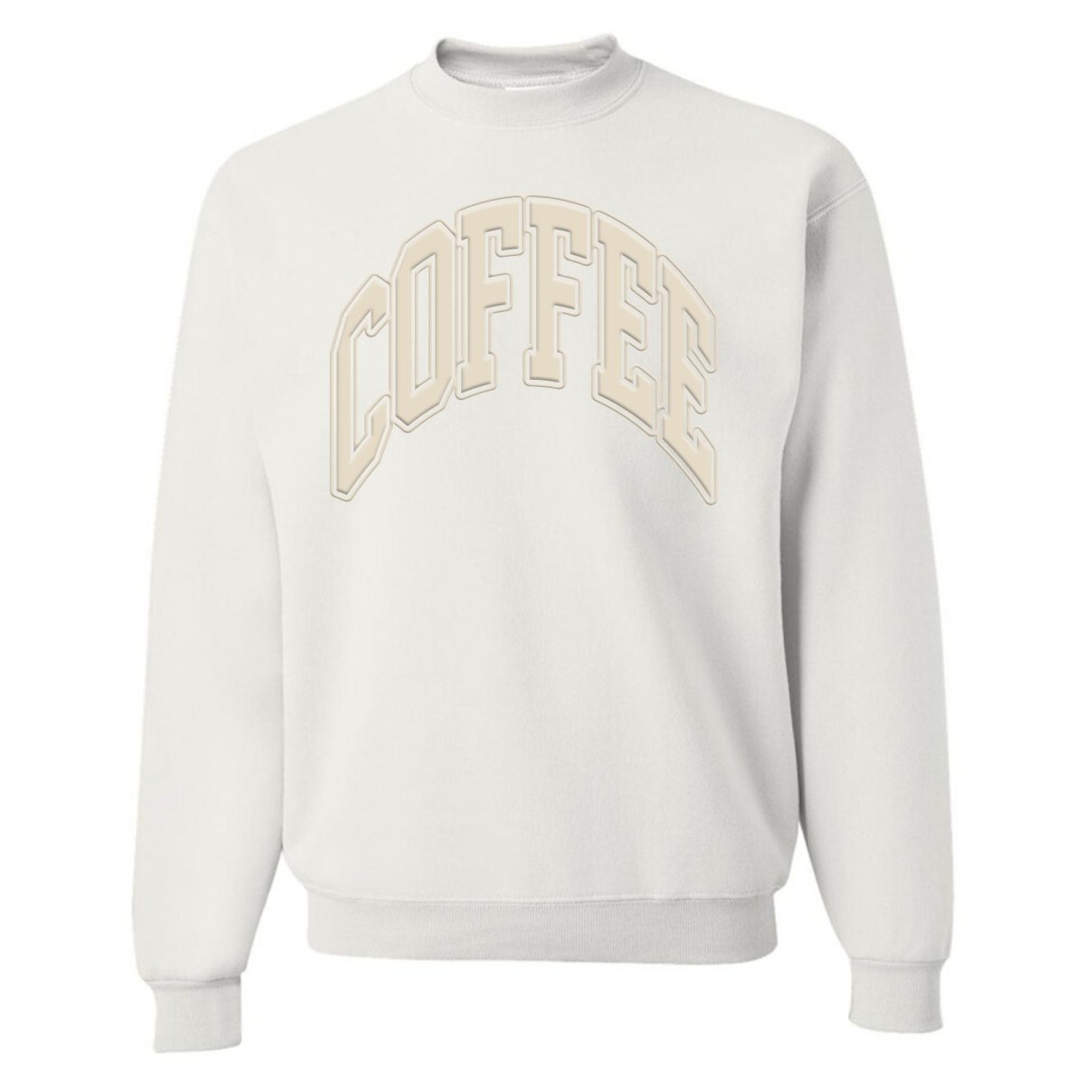 'Coffee' PUFF Crewneck Sweatshirt from United Monograms