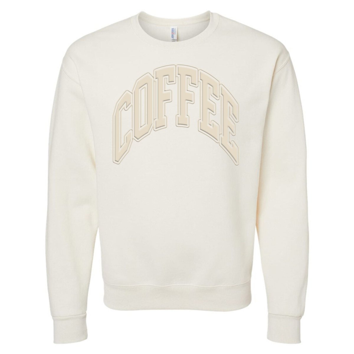 'Coffee' PUFF Crewneck Sweatshirt from United Monograms