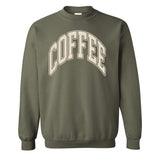 'Coffee' PUFF Crewneck Sweatshirt from United Monograms