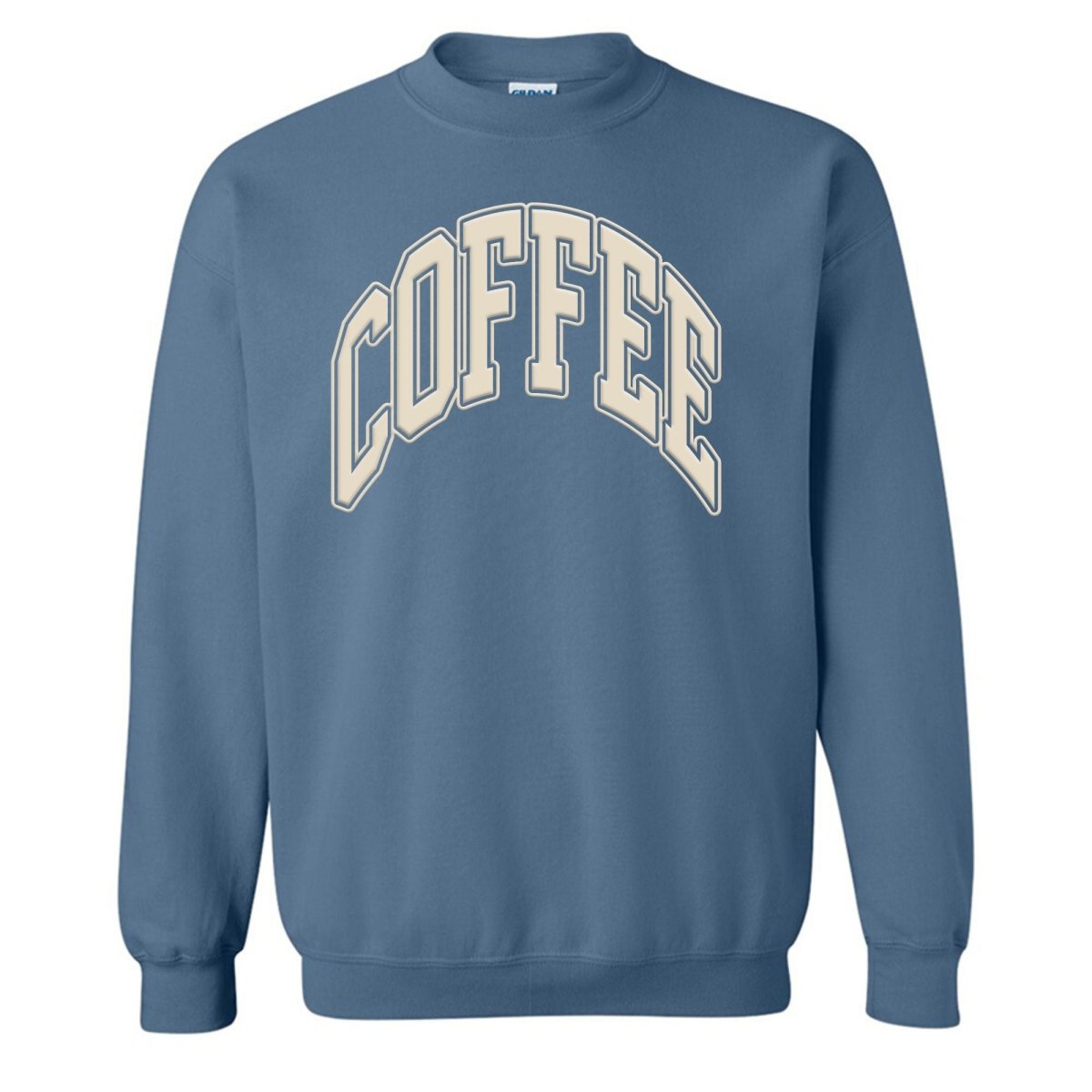 'Coffee' PUFF Crewneck Sweatshirt from United Monograms