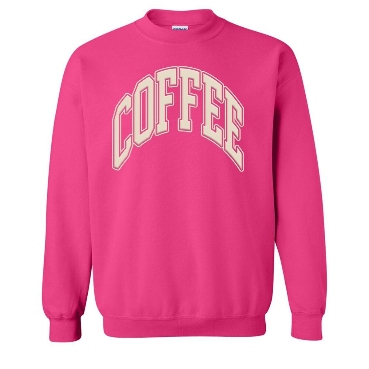 'Coffee' PUFF Crewneck Sweatshirt from United Monograms