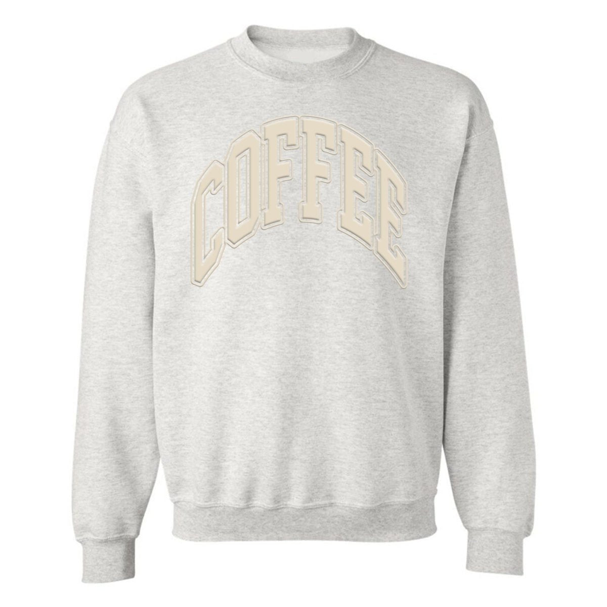 'Coffee' PUFF Crewneck Sweatshirt from United Monograms