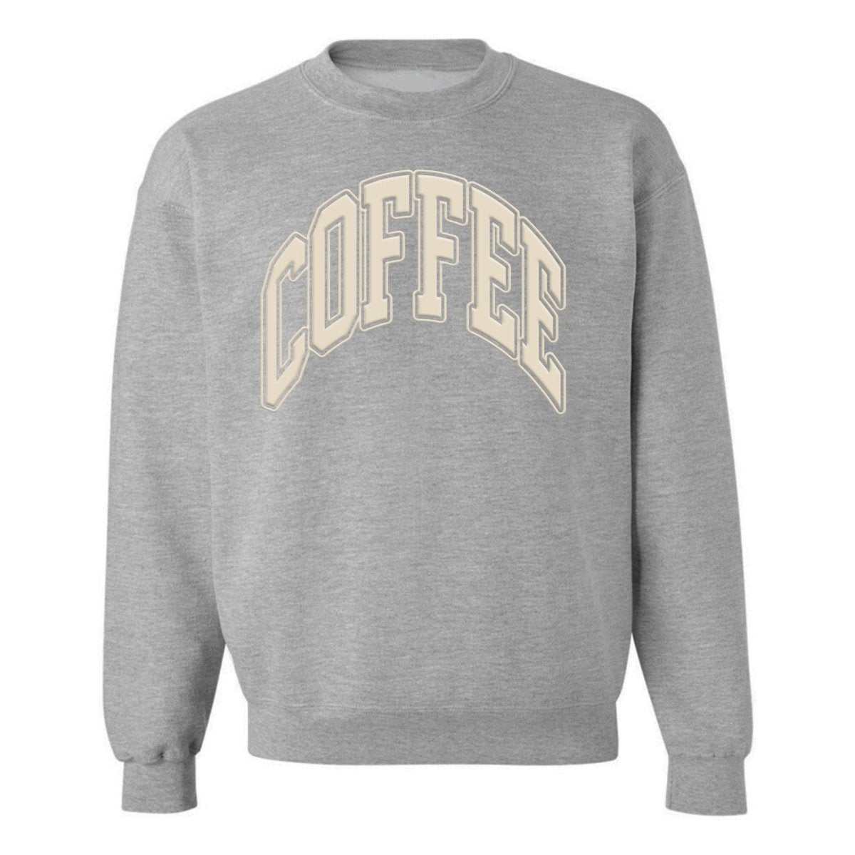 'Coffee' PUFF Crewneck Sweatshirt from United Monograms