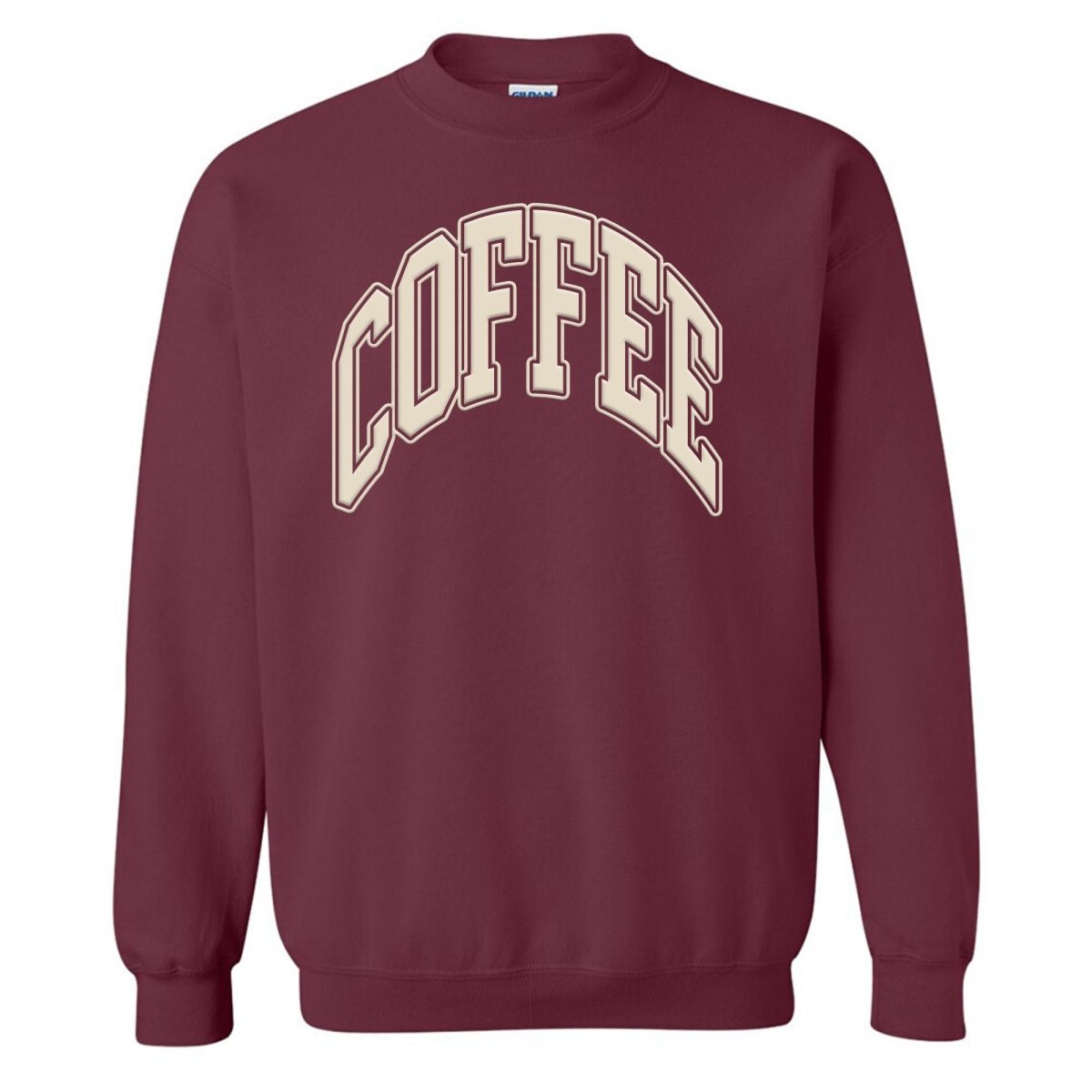 'Coffee' PUFF Crewneck Sweatshirt from United Monograms