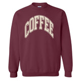 'Coffee' PUFF Crewneck Sweatshirt from United Monograms