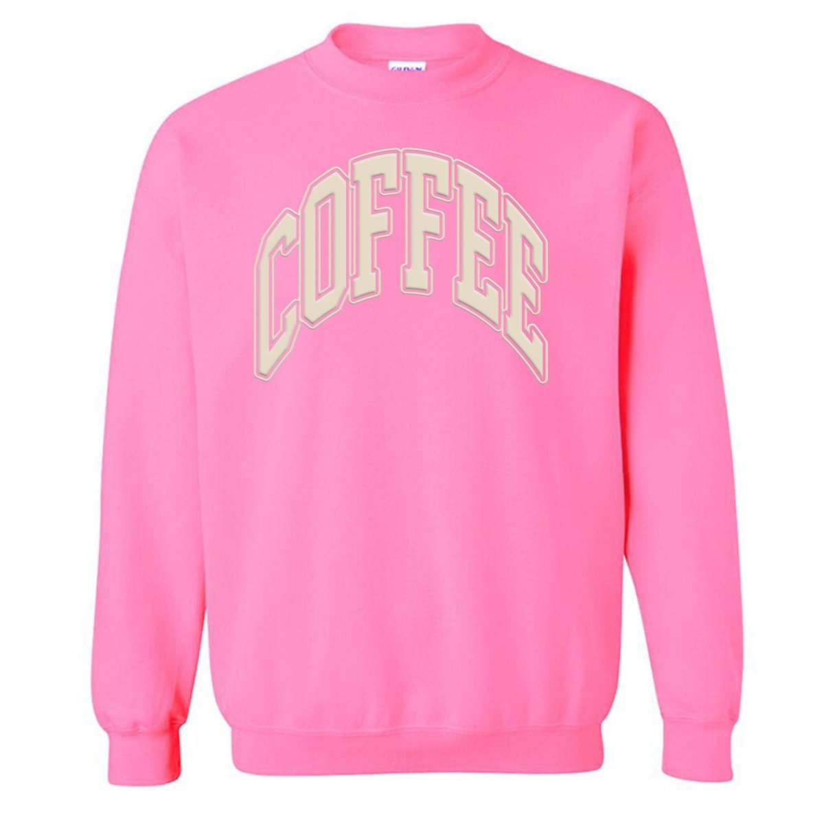 'Coffee' PUFF Crewneck Sweatshirt from United Monograms