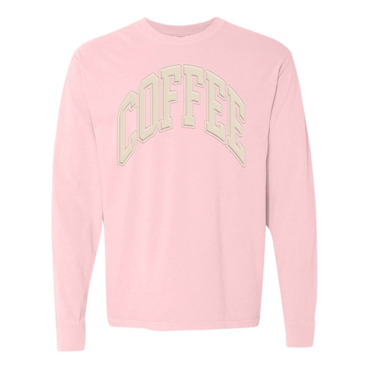 'Coffee' PUFF Long Sleeve T-Shirt from United Monograms