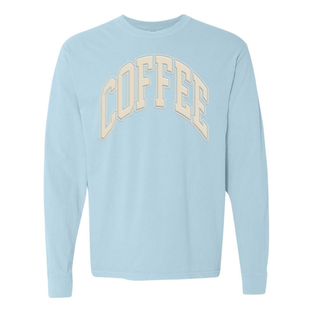 'Coffee' PUFF Long Sleeve T-Shirt from United Monograms