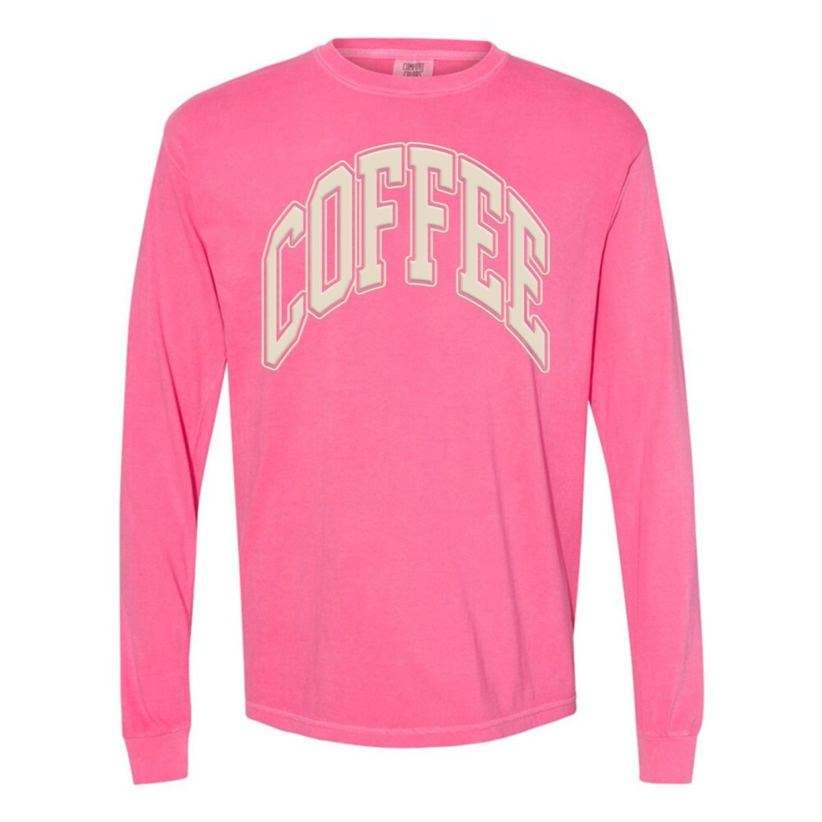 'Coffee' PUFF Long Sleeve T-Shirt from United Monograms