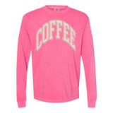 'Coffee' PUFF Long Sleeve T-Shirt from United Monograms
