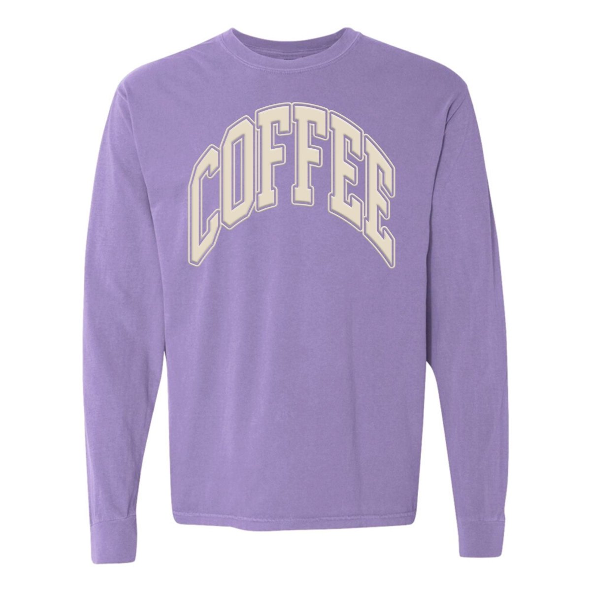 'Coffee' PUFF Long Sleeve T-Shirt from United Monograms