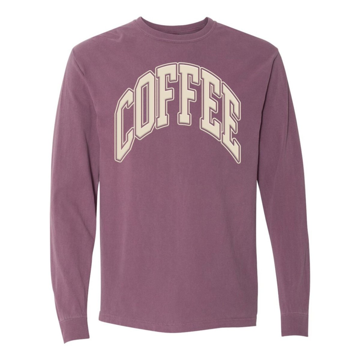 'Coffee' PUFF Long Sleeve T-Shirt from United Monograms