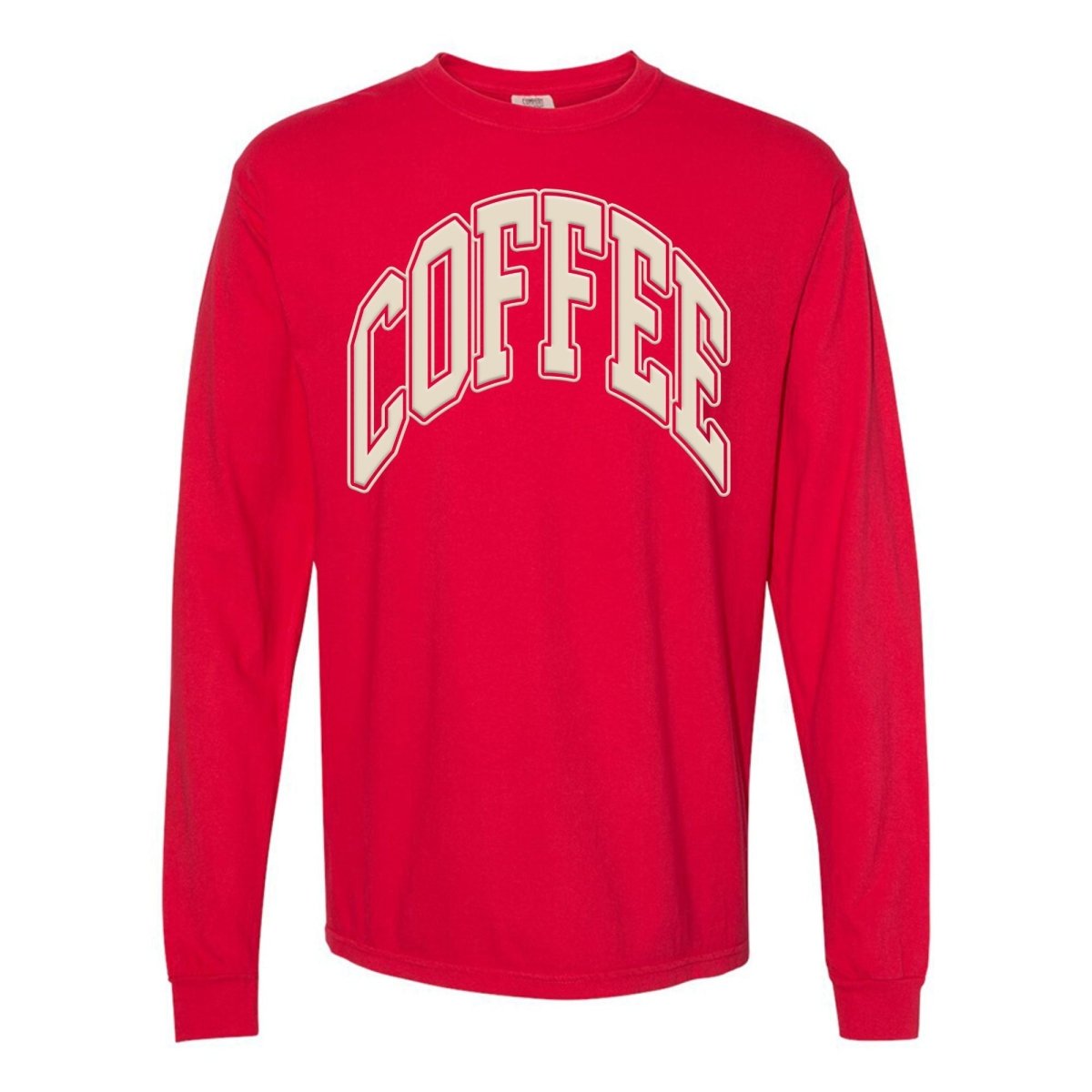 'Coffee' PUFF Long Sleeve T-Shirt from United Monograms