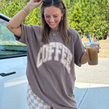 'Coffee' PUFF T-Shirt from United Monograms