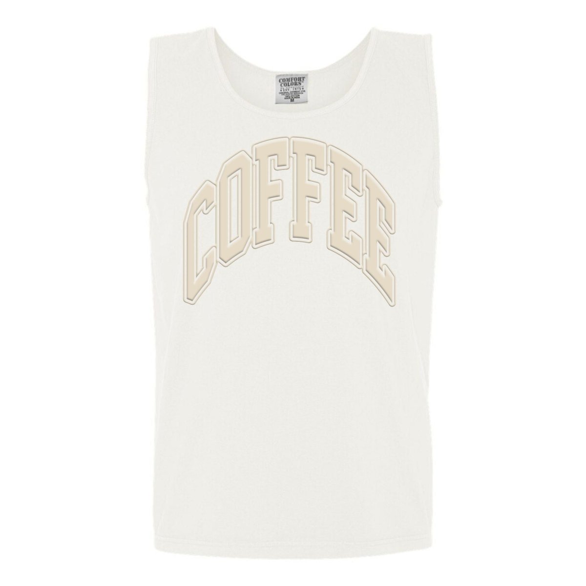 'Coffee' PUFF Tank Top from United Monograms