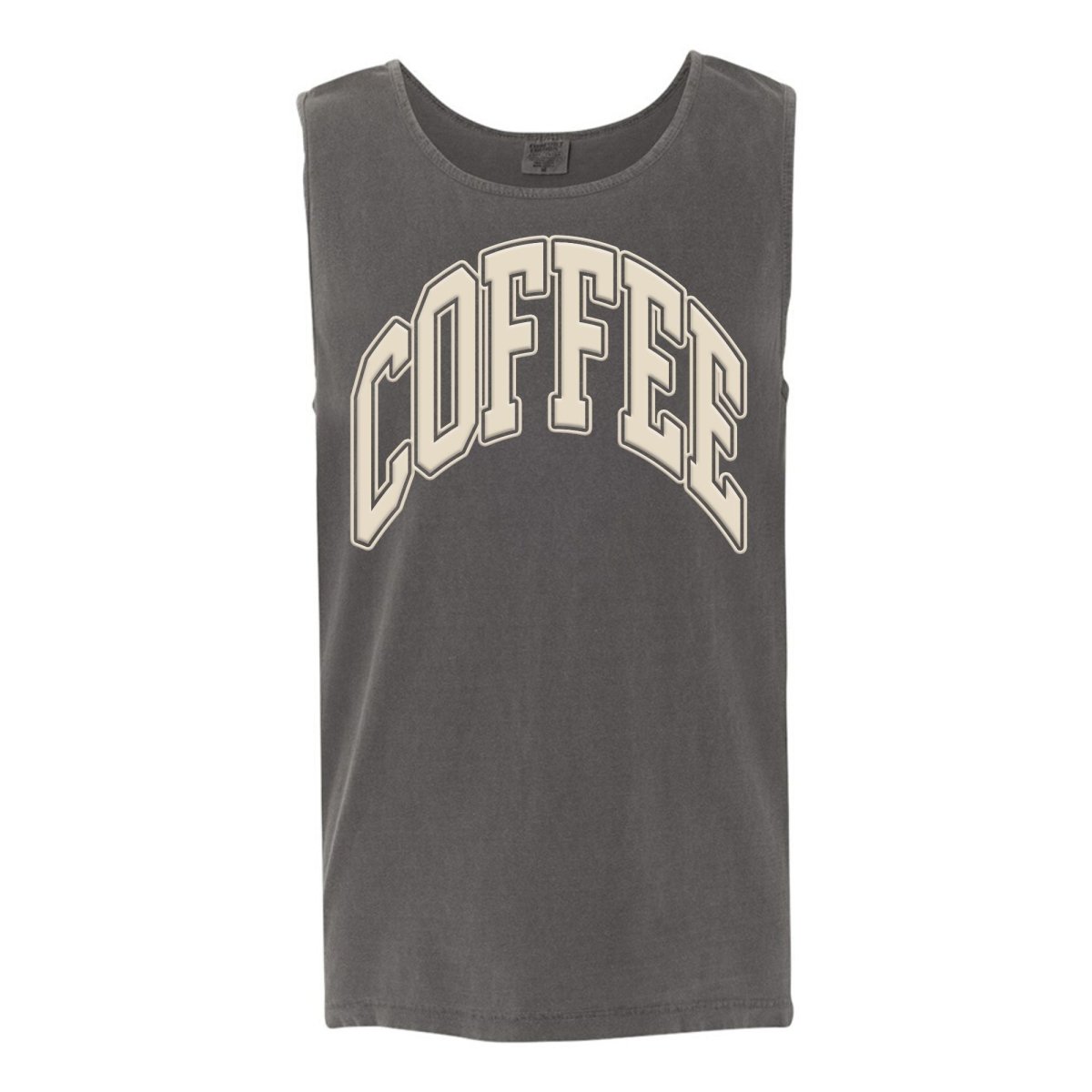'Coffee' PUFF Tank Top from United Monograms