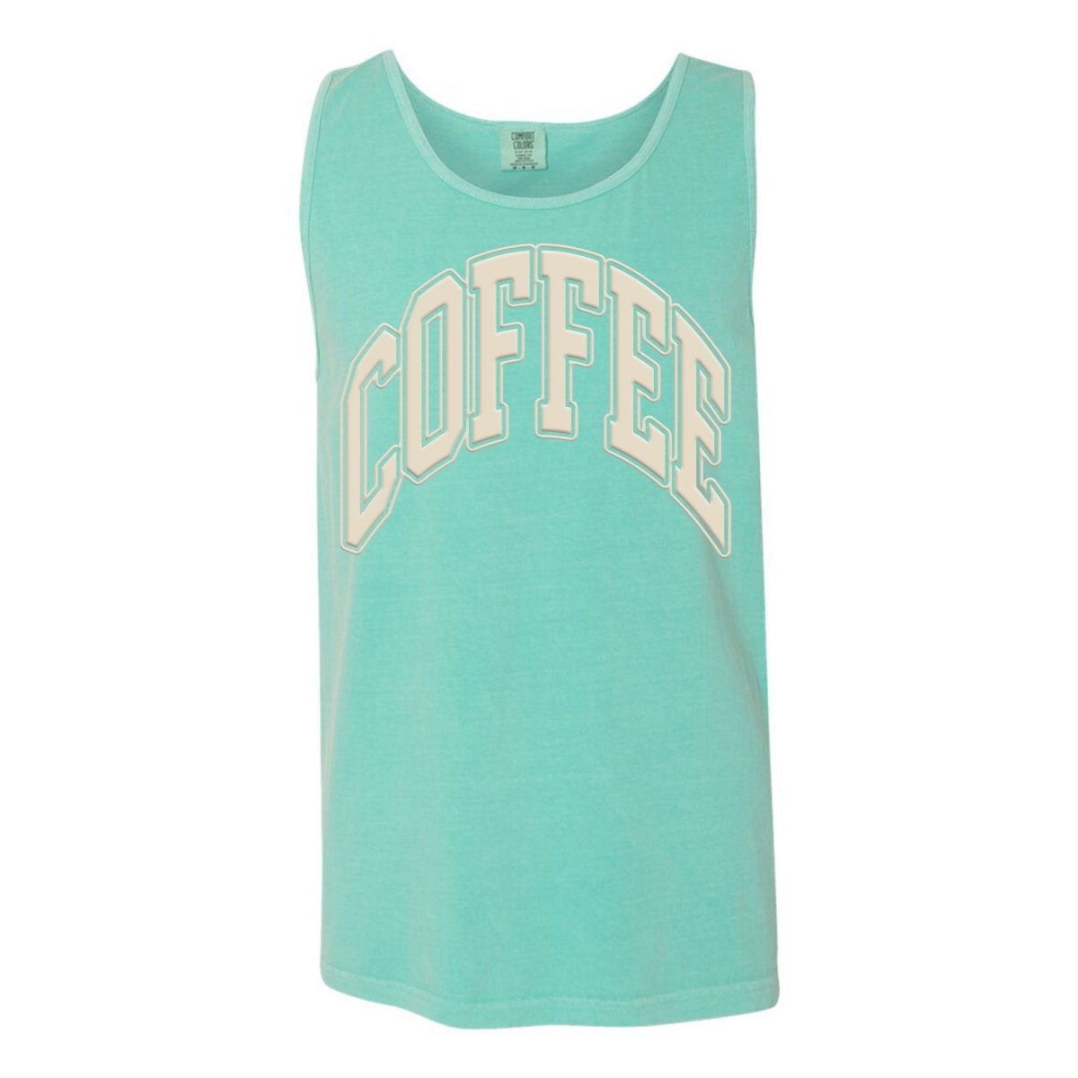 'Coffee' PUFF Tank Top from United Monograms