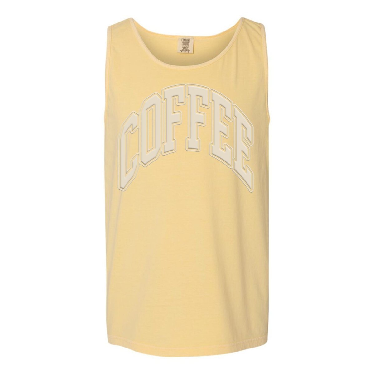'Coffee' PUFF Tank Top from United Monograms
