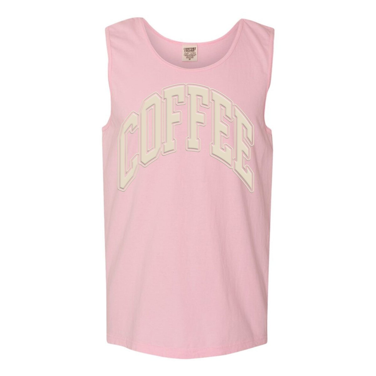 'Coffee' PUFF Tank Top from United Monograms